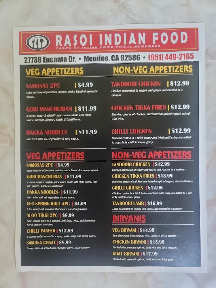 Rasoi Indian Food Menu image 4